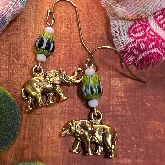 2/$36 - Everyday Earrings - Elephant & Trade Beads