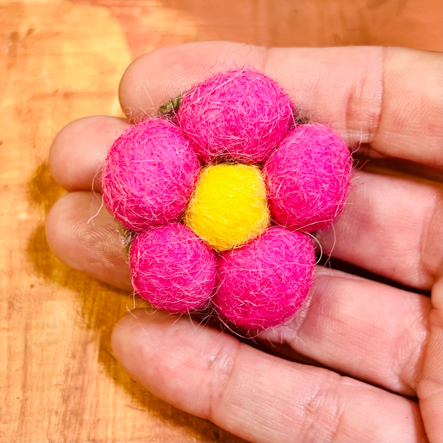 Wool Flower Pin