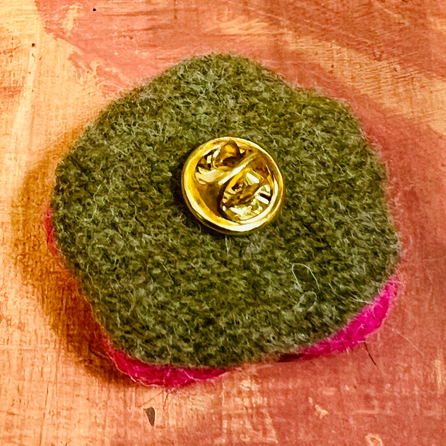 Wool Flower Pin