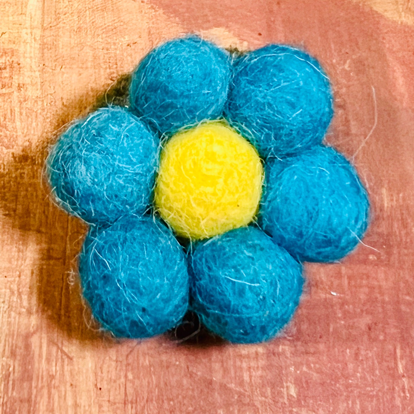 Wool Flower Pin