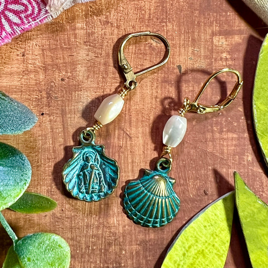 Saint & Vintage Mother of Pearl Earrings