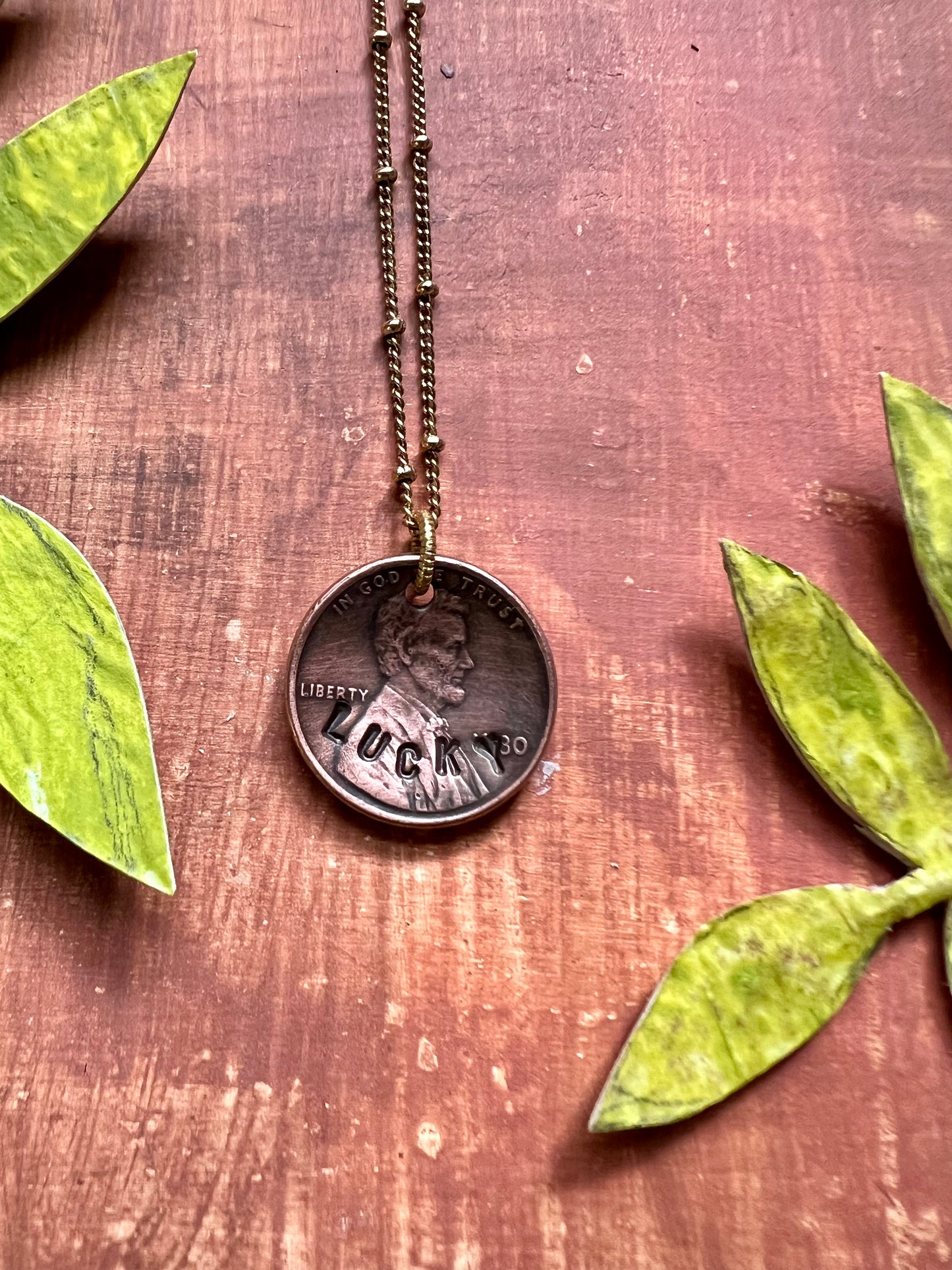 Lucky Penny Necklace. Change charms. Genuine US Penny Necklace.